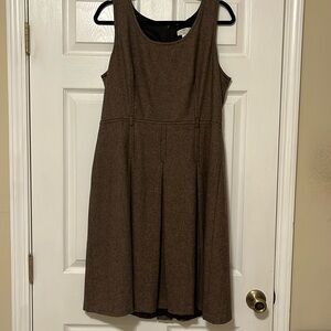 Loft Herringbone wool blend jumper brown Petite 14